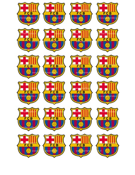 Eetbare Print Barcelona Mini Cupcakes - 4cm