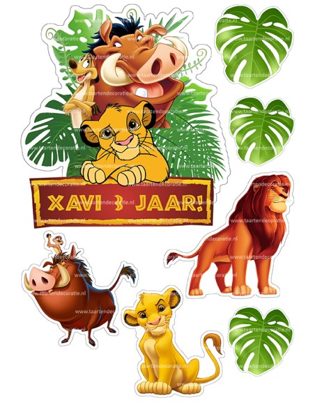 DIY Taarttopper Lion King 1 - 16cm