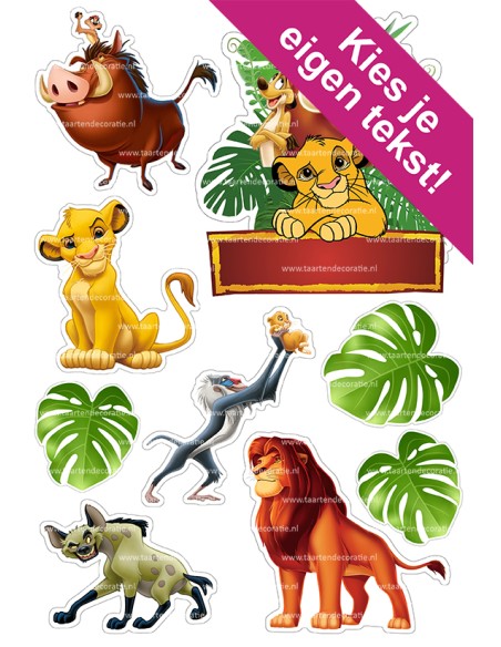 DIY Taarttopper Lion King 1 - 13cm