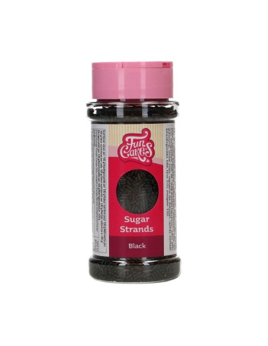 FunCakes Sugar Strands Zwart -80gr-