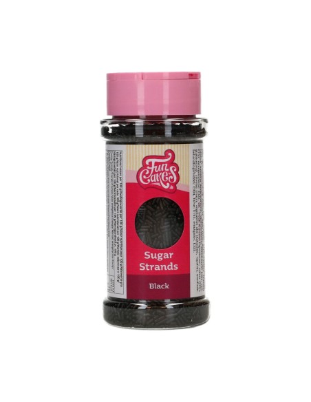 FunCakes Sugar Strands Zwart -80gr-