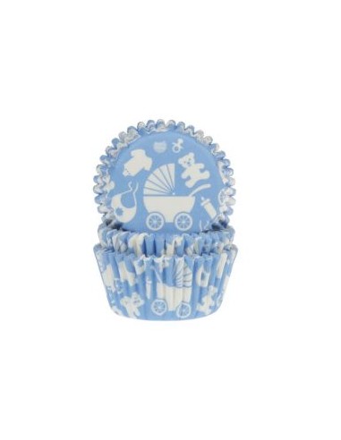 House of Marie Baking Cups Baby Blauw -50st-