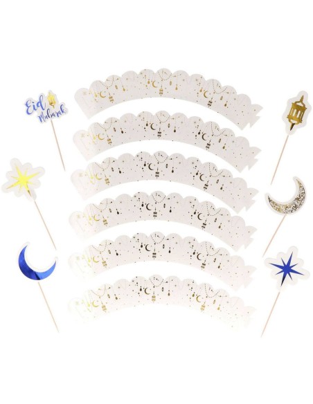 Cupcake Decoratie Set Eid Mubarak -6st-