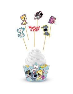 Cupcake Decoratie Set Woezel en Pip -6st-