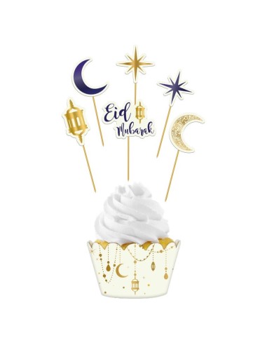 Cupcake Decoratie Set Eid Mubarak -6st-