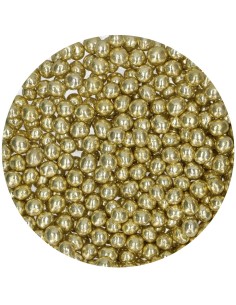 FunCakes Crispy Chocoparels Metallic Geel -60gr-