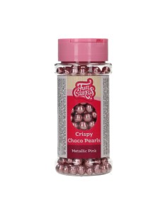 FunCakes Crispy Chocoparels Metallic Roze -60gr- 2