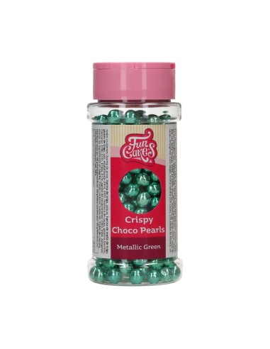 FunCakes CrispyChocoparels Metallic Groen-60gr-//THT korting