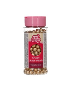 FunCakes Crispy Chocoparels Metallic Goud -60gr- 2