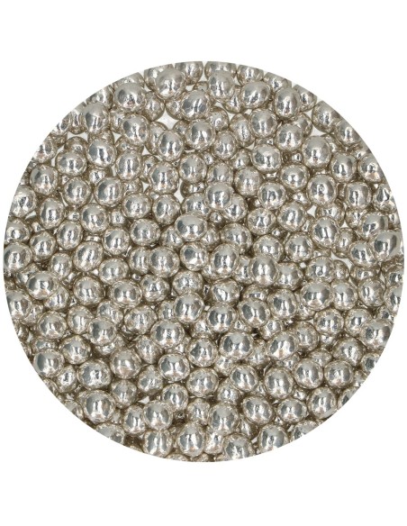 FunCakes Crispy Chocoparels Metallic Zilver -60gr-