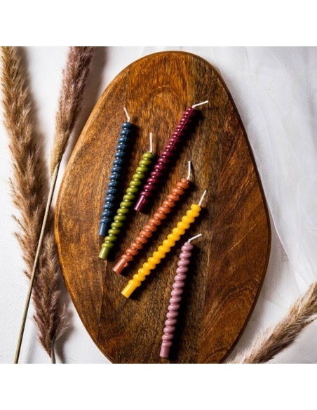 Kaarsjes Comfy Cozy Gedraaid -12st- //