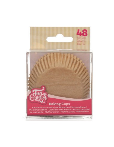 FunCakes Baking Cups Kraft -48st-