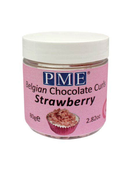 PME Chocolade Krullen Aardbei -85gr-
