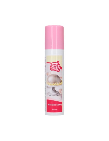 FunCakes Metallic Spray Metallic Zilver -100ml-