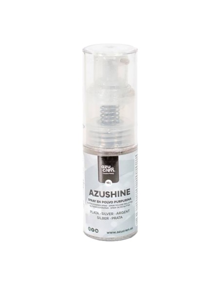 Azucren AzuShine Eetbare Glanspoeder Spray Silver -10gr-
