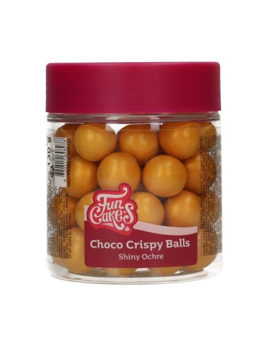 FunCakes Choco Crispy Ballen Shiny Ochre -130gr-