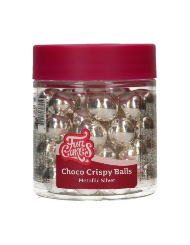 FunCakes Choco Crispy Ballen Metallic Silver -130gr-
