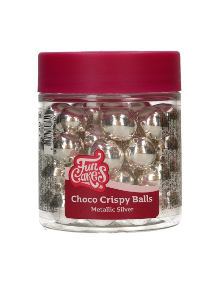 FunCakes Choco Crispy Ballen Metallic Silver -130gr-