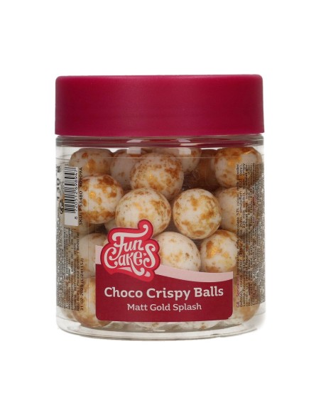 FunCakes Choco Crispy Ballen Mat Gold Splash -130gr- //