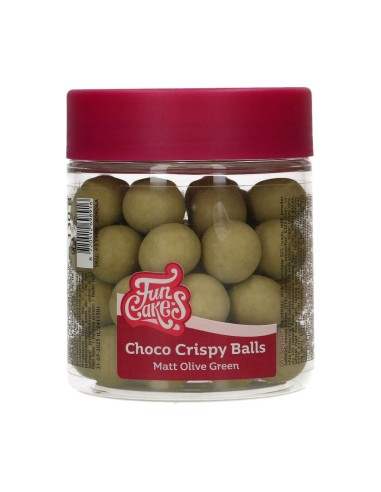 FunCakes Choco Crispy Ballen Mat Olijfgroen -130gr-