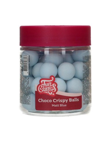 FunCakes Choco Crispy Ballen Mat Blauw -130gr-