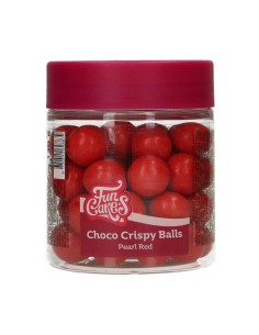 FunCakes Choco Crispy Ballen Parelmoer Rood -130gr-