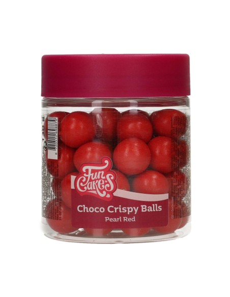 FunCakes Choco Crispy Ballen Rood -130gr-