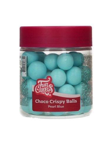 FunCakes Choco Crispy Ballen Parelmoer Blauw -130gr-