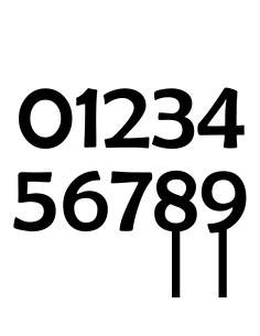 Taarttopper op Maat: Cijfer Berlin - 10cm