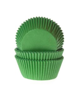 House of Marie Mini Baking Cups Effen Grasgroen -60st-