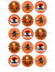 Eetbare Print Holland Cupcakes - 5cm