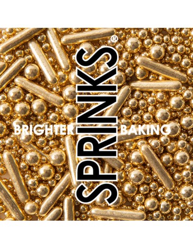 Sprinks Sprinkle Mix Bubble & Bounce Shiny Gold BULK -500gr-