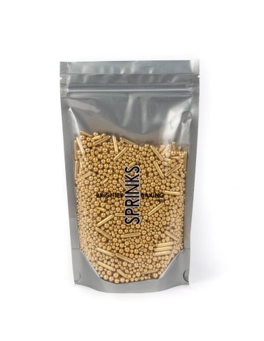 Sprinks Sprinkle Mix Bubble & Bounce Shiny Gold BULK -500gr-