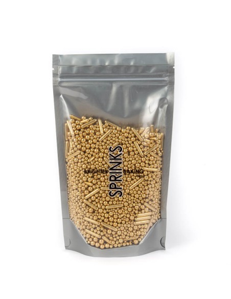 Sprinks Sprinkle Mix Bubble & Bounce Shiny Gold BULK -500gr-