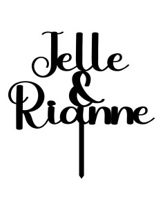 Taarttopper op Maat: Tekst Beauty - 3 regels