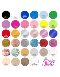 Taarttopper op Maat: Tekst Glitter - 3 regels 2