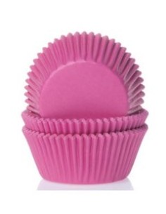House of Marie Mini Baking Cups Effen Fuchsia -60st-