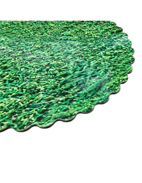 Cake Board Schulp Gras Rond 20cm -1st-