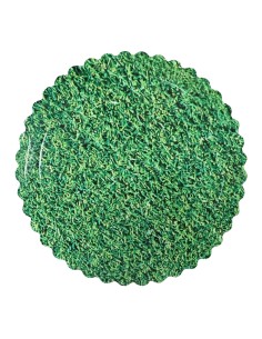 Cake Board Schulp Gras Rond 30cm -1st-