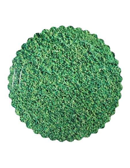 Cake Board Schulp Gras Rond 35cm -1st-