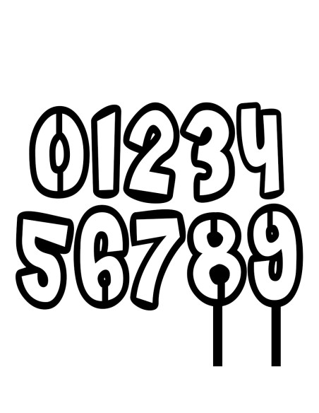 Taarttopper op Maat: Cijfer Cheri - 10cm