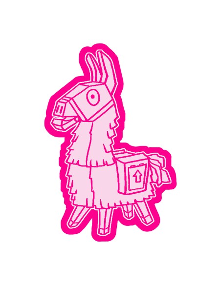 3D Uitsteker op Maat: Fortnite Lama met Stempel