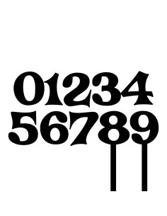 Taarttopper op Maat: Cijfer Crazy- 10cm
