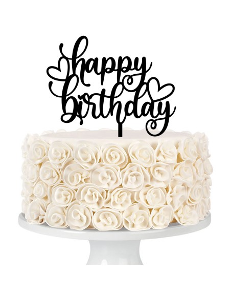 Taarttopper op Maat: Happy Birthday Hartjes