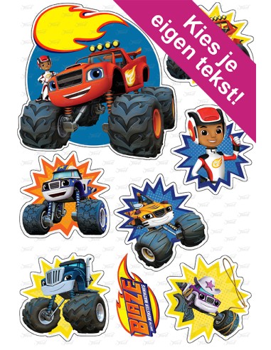 DIY Taarttopper Blaze en de Monstertrucks 1 - 13cm