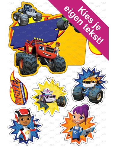 DIY Taarttopper Blaze en de Monstertrucks 2 - 16cm