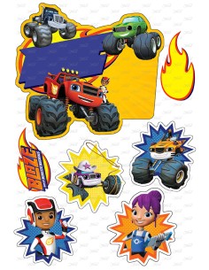 DIY Taarttopper Blaze en de Monstertrucks 2 - 16cm 2