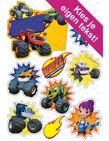 DIY Taarttopper Blaze en de Monstertrucks 2 - 13cm