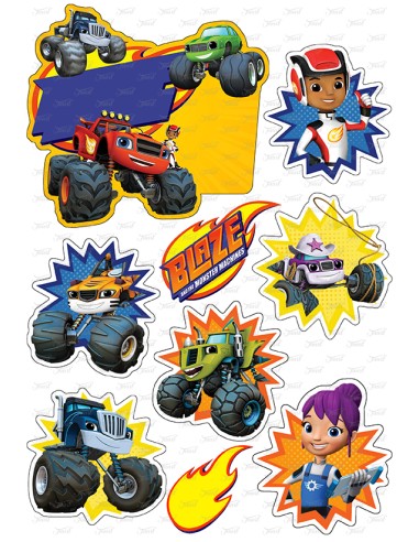 DIY Taarttopper Blaze en de Monstertrucks 2 - 13cm