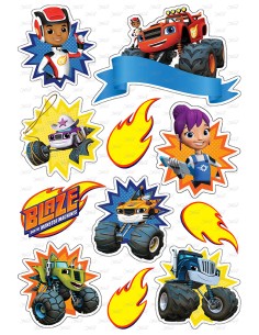 DIY Taarttopper Blaze en de Monstertrucks 3 - 13cm 2